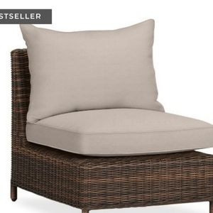 New Pottery Barn Sunbrella Torrey chair SLIPCOVER for cushions beige tan